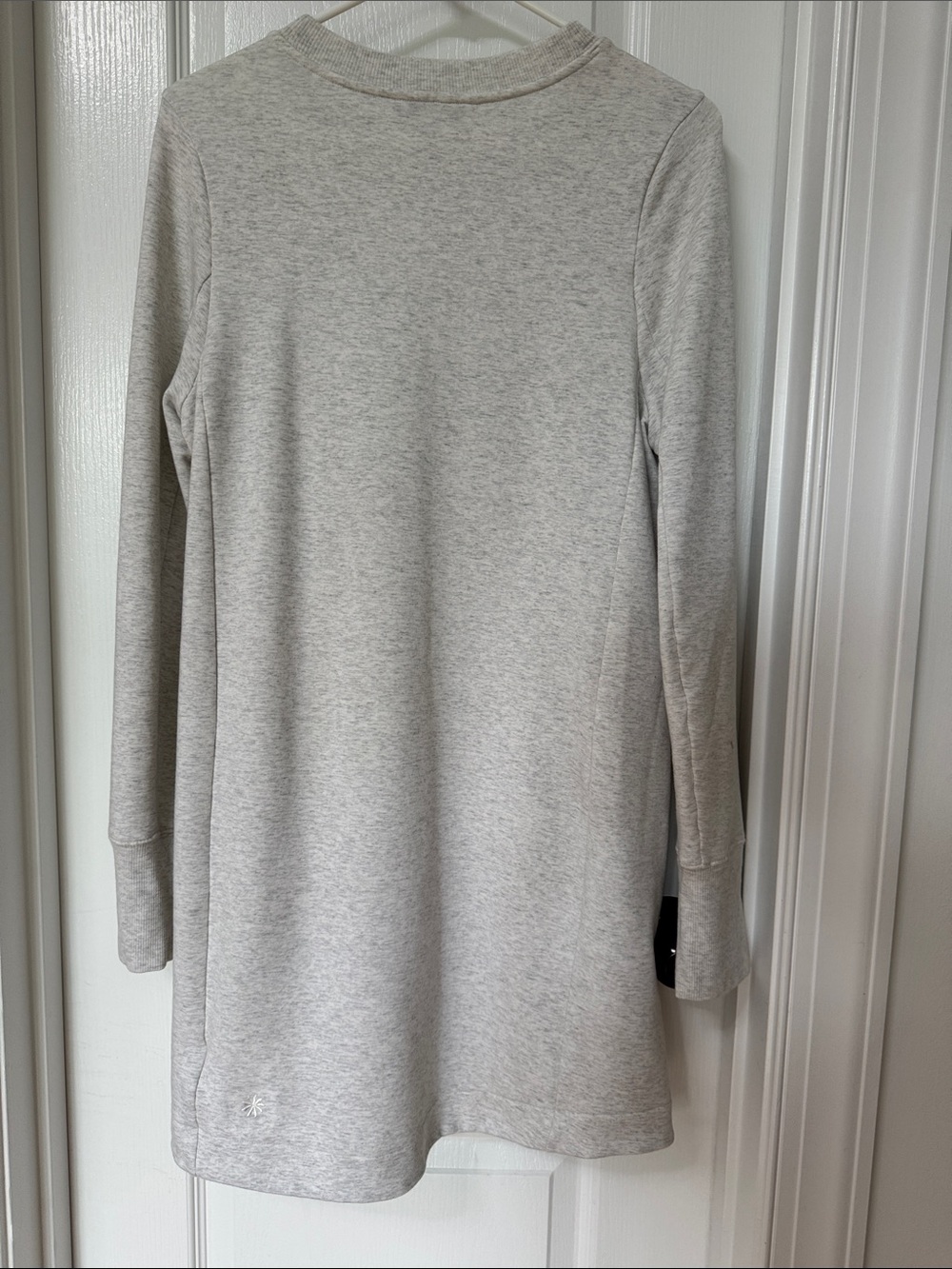 Athleta Light Heather Gray Long Sleeve Sweatshirt Dress - Picture 3 of 4